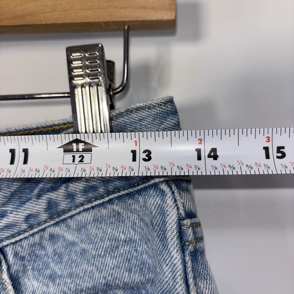 Levi's Wedgie Fit Distressed Knee High Rise Cotton Denim Jeans Size 26 - Picture 4 of 13